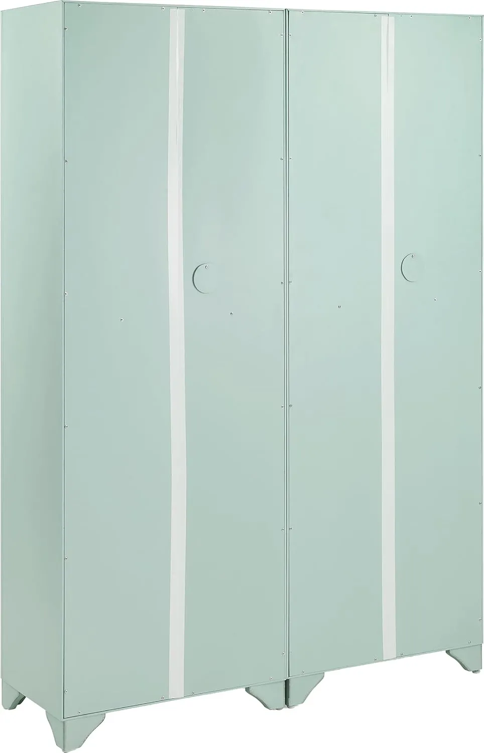 Crosley Furniture Tara 2-Piece Pantry Storage Cabinet Set with Shelves, Kitchen, Dining, or Laundry Room, Distressed Seafoam Blue