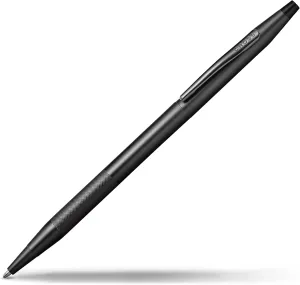 Cross Classic Century Refillable Ballpoint Pen Presented in a Luxury Gift Box - Medium Point, Black Ink, Black Micro-knurl