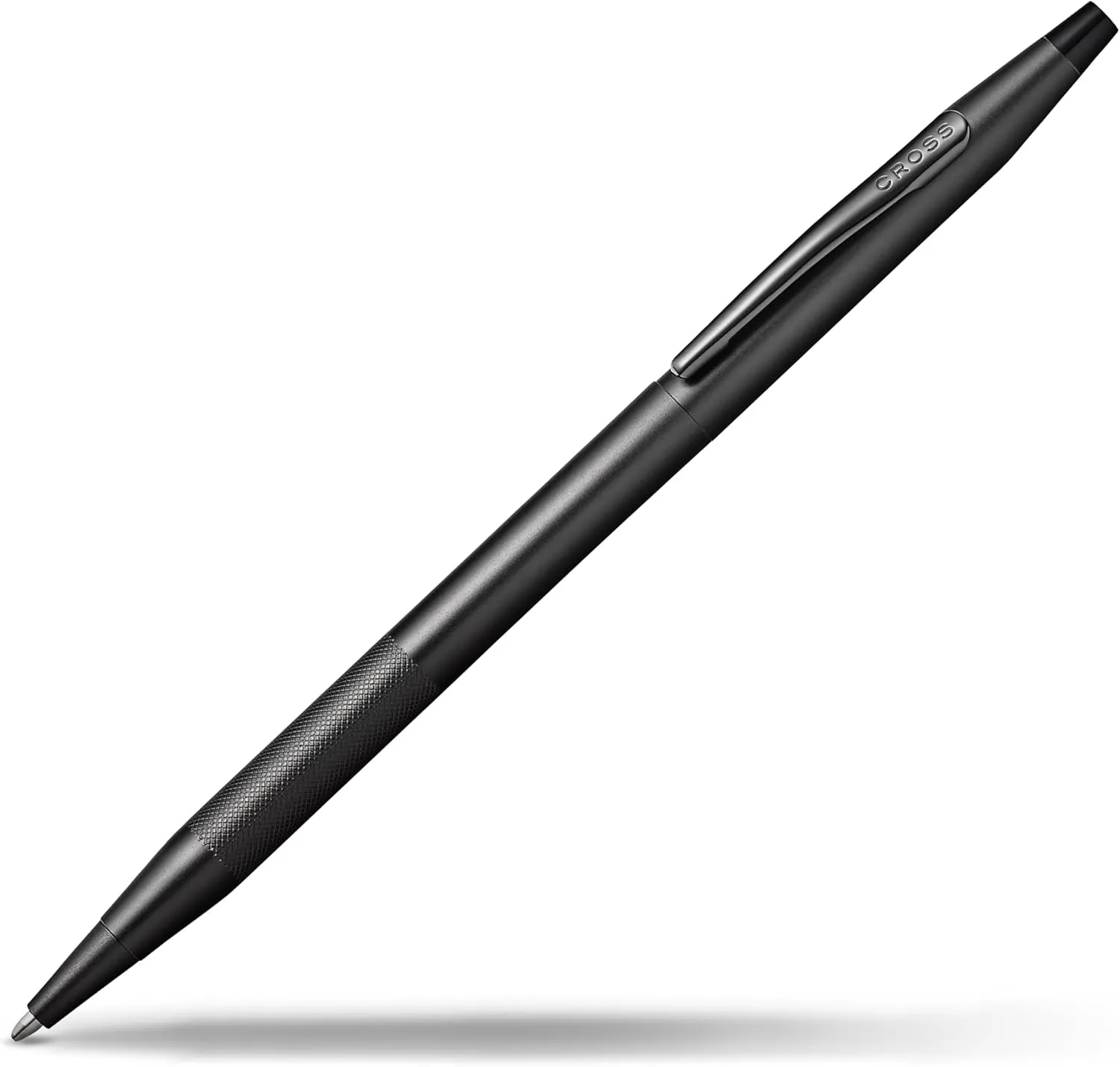 Cross Classic Century Refillable Ballpoint Pen Presented in a Luxury Gift Box - Medium Point, Black Ink, Black Micro-knurl