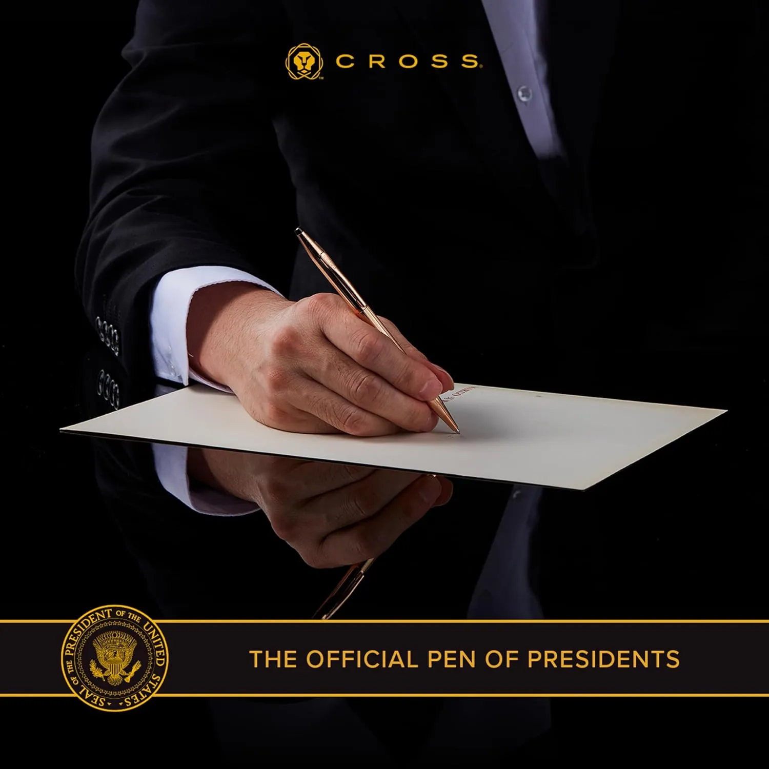 Cross Classic Century Refillable Ballpoint Pen Presented in a Luxury Gift Box - Medium Point, Black Ink, Black Micro-knurl
