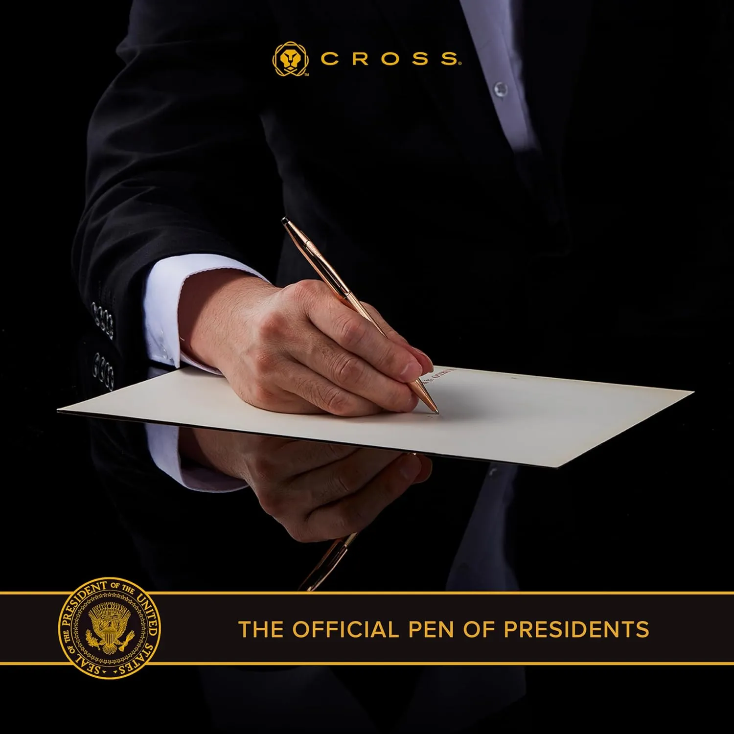 Cross Classic Century Refillable Pen & Pencil Gift Set Presented in a Luxury Gift Box - Medium Point, Black Ink, Satin Chrome