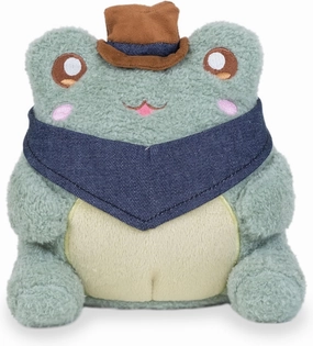 Cuddle Barn PlushGoals - Lil Series Cowboy Wawa Kawaii Cute Soft Green Frog Plush Toy, 6 inches