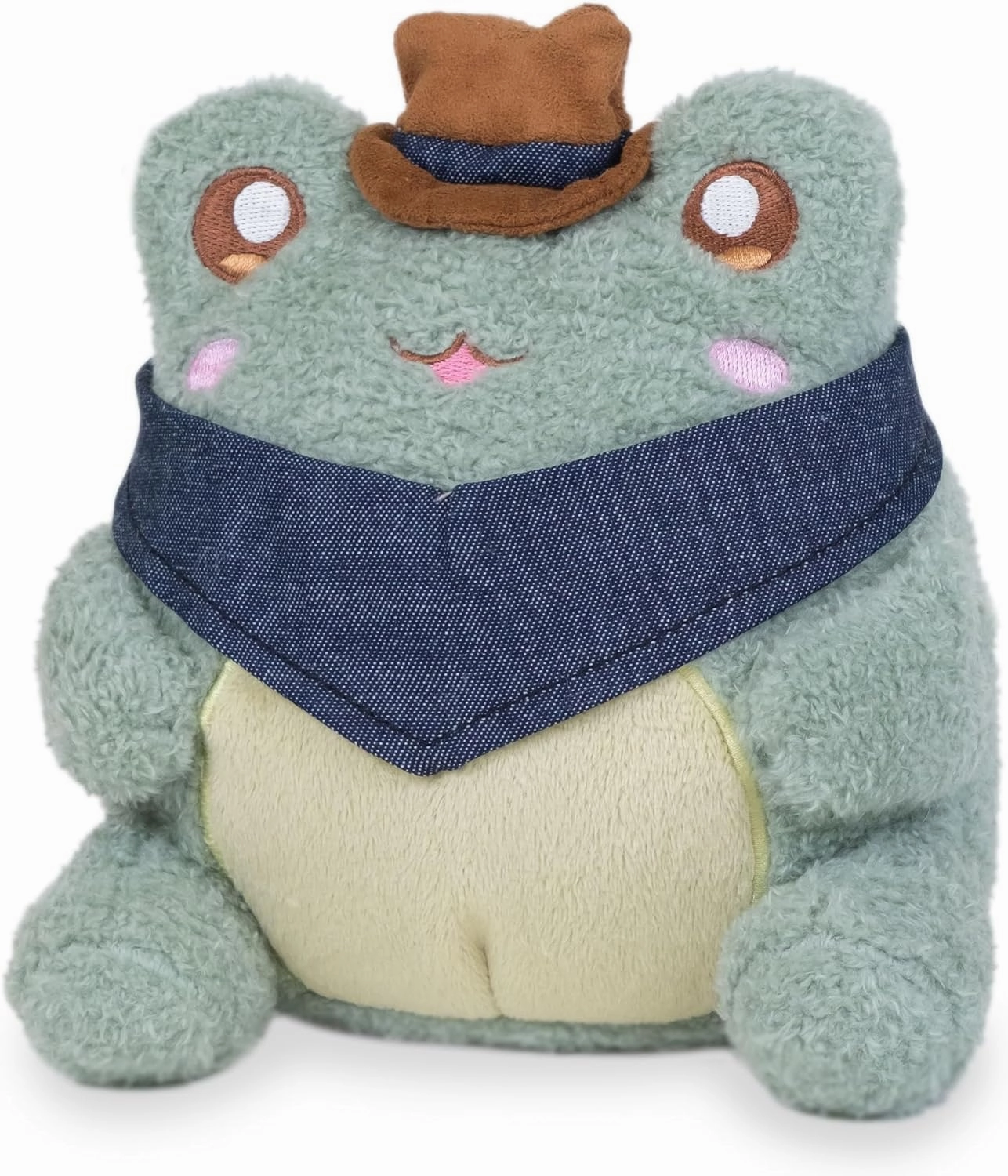 Cuddle Barn PlushGoals - Lil Series Cowboy Wawa Kawaii Cute Soft Green Frog Plush Toy, 6 inches