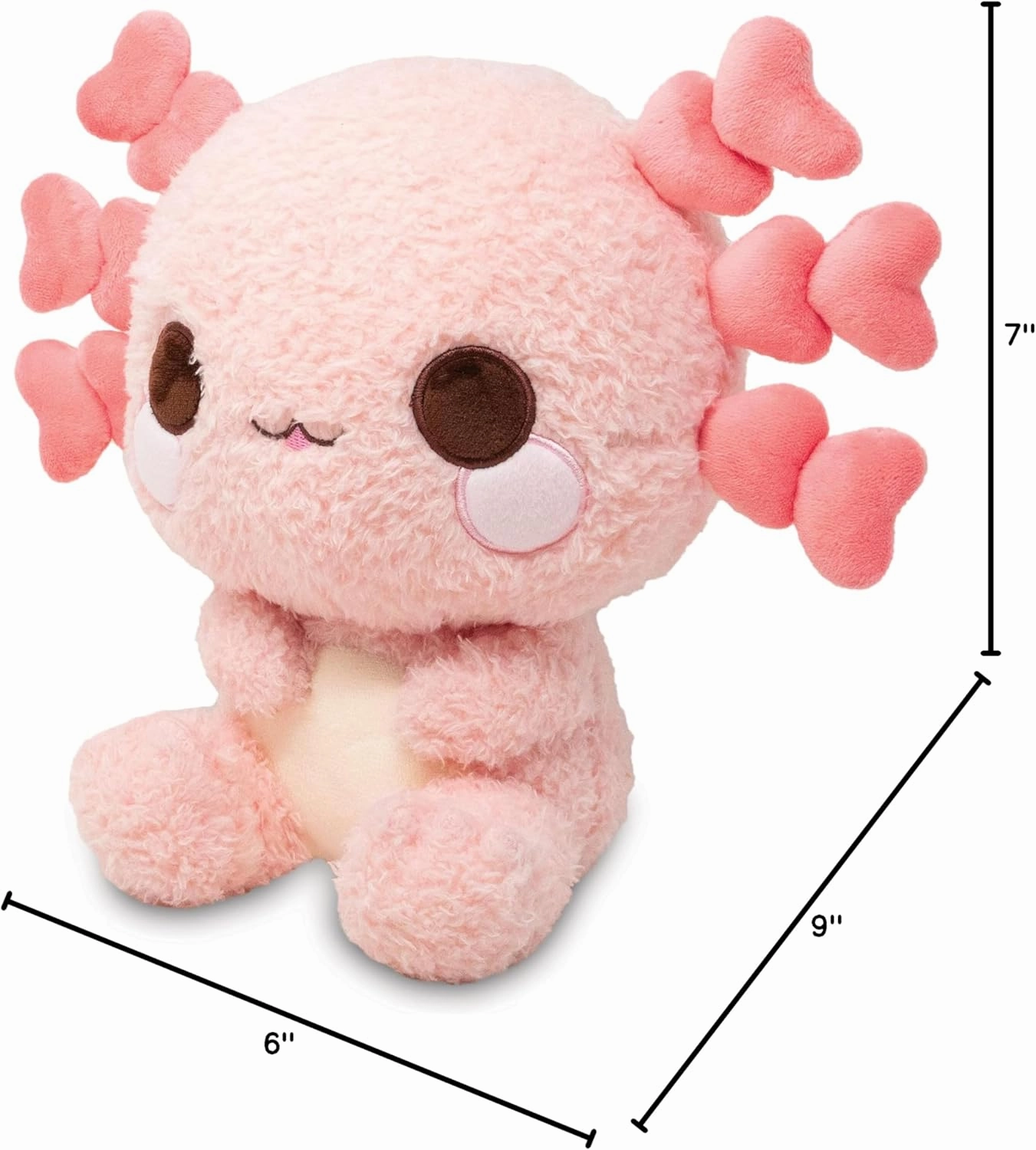 Cuddle Barn PlushGoals - Lottie The Lovely Axolotl | Super Soft Cute Kawaii Collectible Stuffed Animal Plush Toy, 9 inches