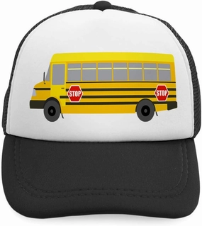 Custom Kids Trucker Hat School Bus Car Auto Style B Polyester Boys Caps & Girls
