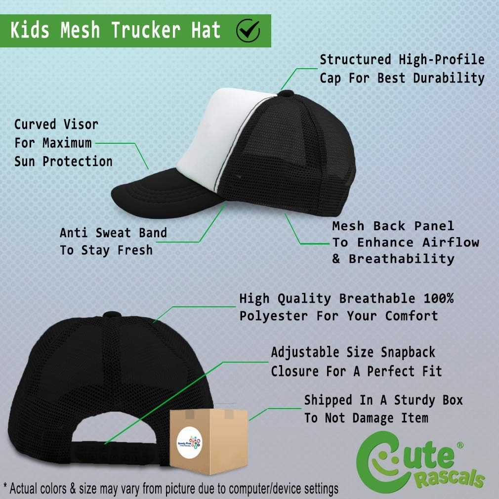 Custom Kids Trucker Hat School Bus Car Auto Style B Polyester Boys Caps & Girls