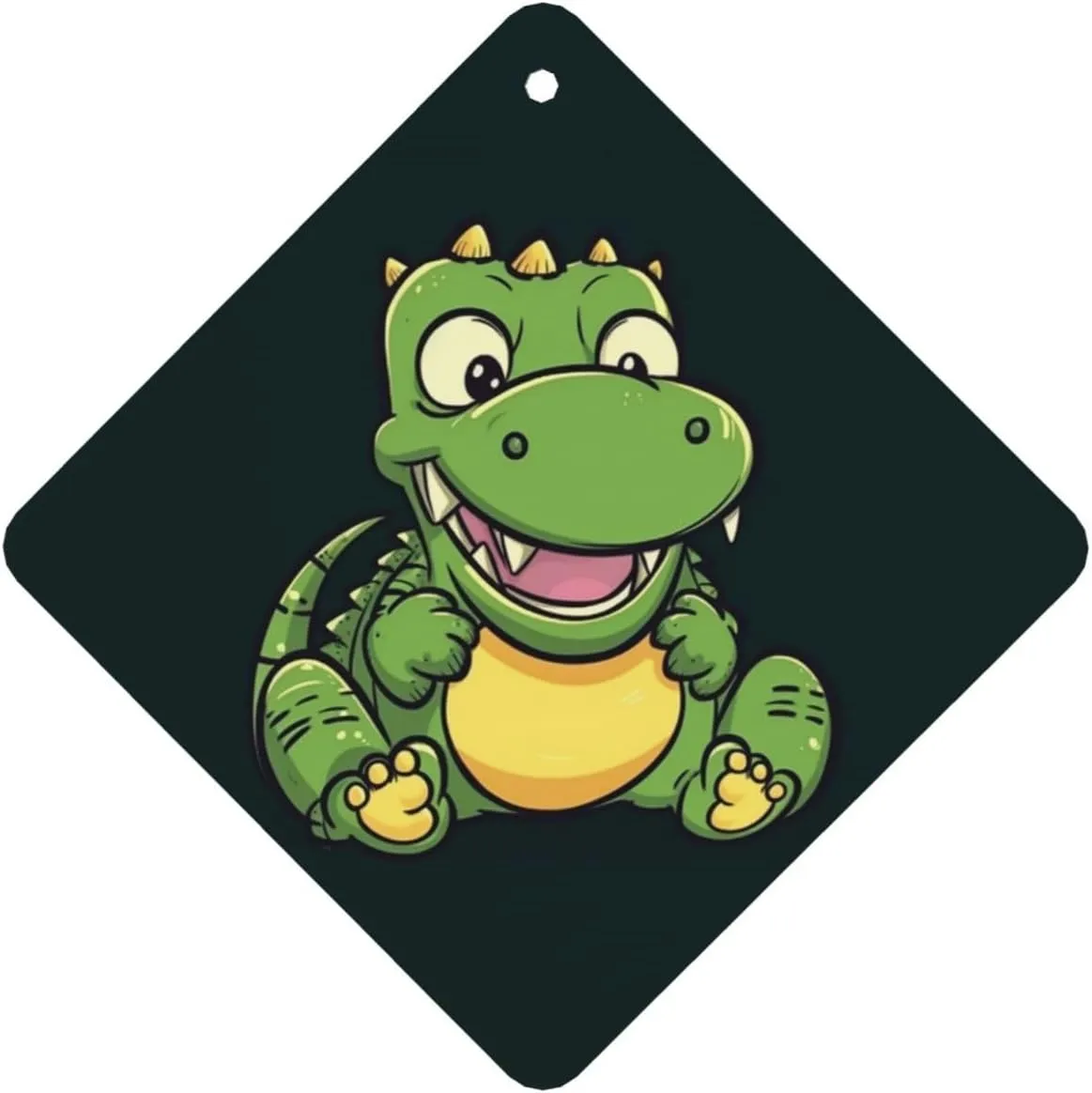 Cute crocodile cartoon Print Car Air Fresheners 4 Pcs Car Aromatherapy Tablets Hanging Air Freshener Wardrobe Pendant Fragrance Scented Cards for Rearview Mirror Bedroom Car Interior Decor