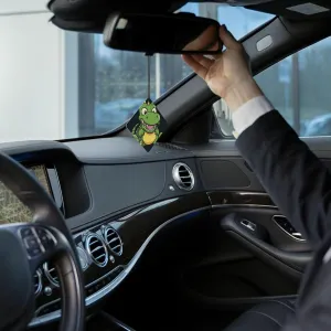 Cute crocodile cartoon Print Car Air Fresheners 4 Pcs Car Aromatherapy Tablets Hanging Air Freshener Wardrobe Pendant Fragrance Scented Cards for Rearview Mirror Bedroom Car Interior Decor