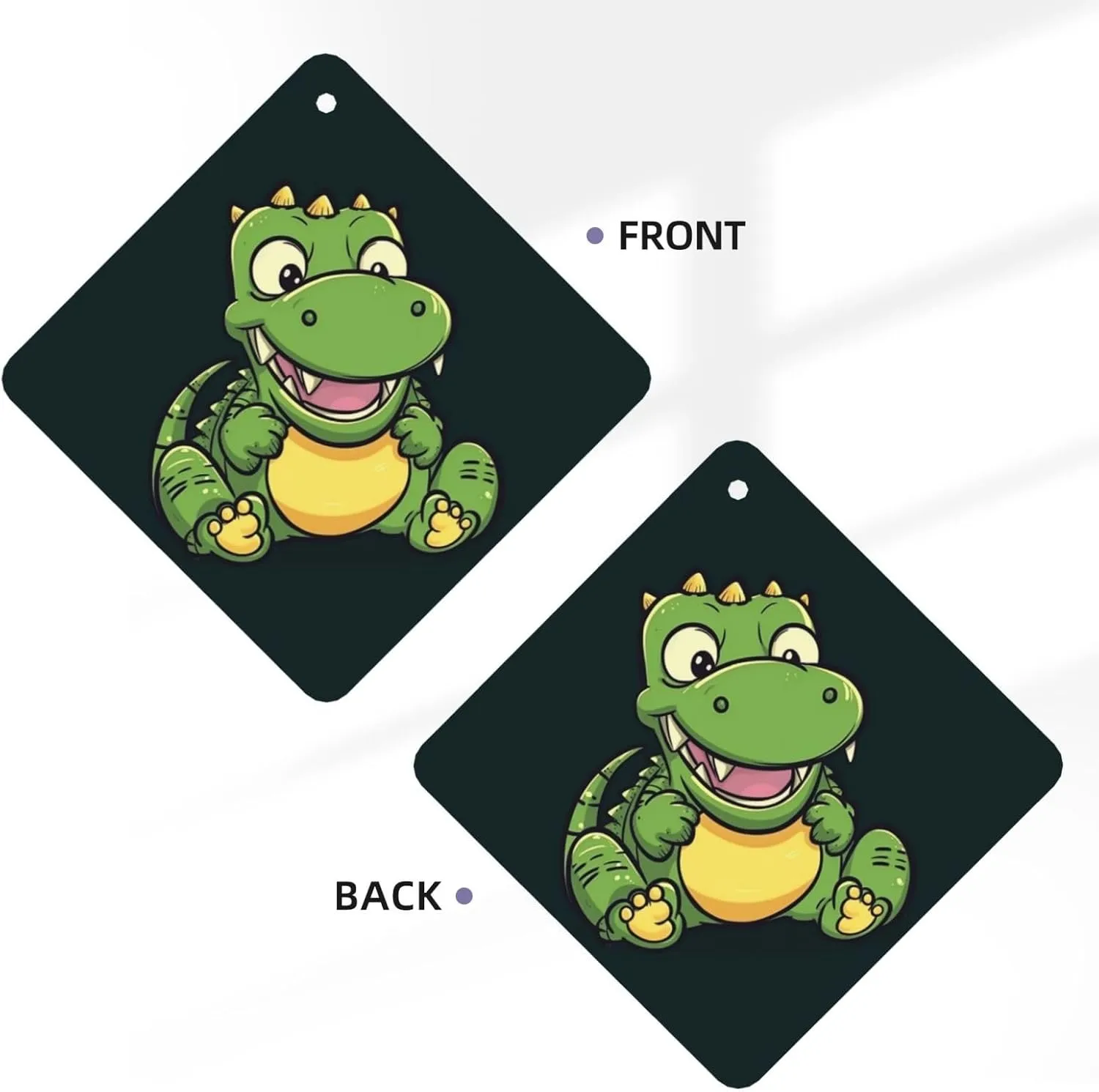 Cute crocodile cartoon Print Car Air Fresheners 4 Pcs Car Aromatherapy Tablets Hanging Air Freshener Wardrobe Pendant Fragrance Scented Cards for Rearview Mirror Bedroom Car Interior Decor