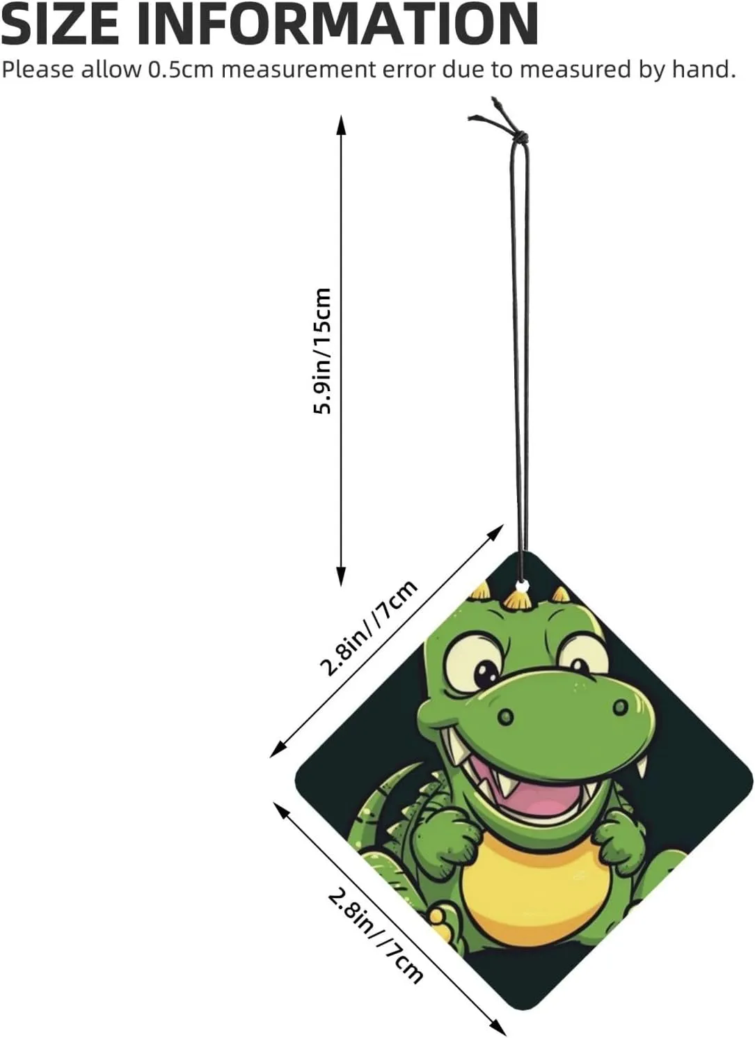 Cute crocodile cartoon Print Car Air Fresheners 4 Pcs Car Aromatherapy Tablets Hanging Air Freshener Wardrobe Pendant Fragrance Scented Cards for Rearview Mirror Bedroom Car Interior Decor