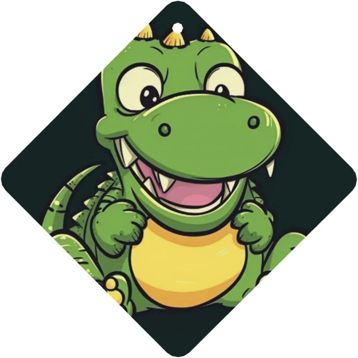 Cute crocodile cartoon Print Car Air Fresheners 4 Pcs Car Aromatherapy Tablets Hanging Air Freshener Wardrobe Pendant Fragrance Scented Cards for Rearview Mirror Bedroom Car Interior Decor