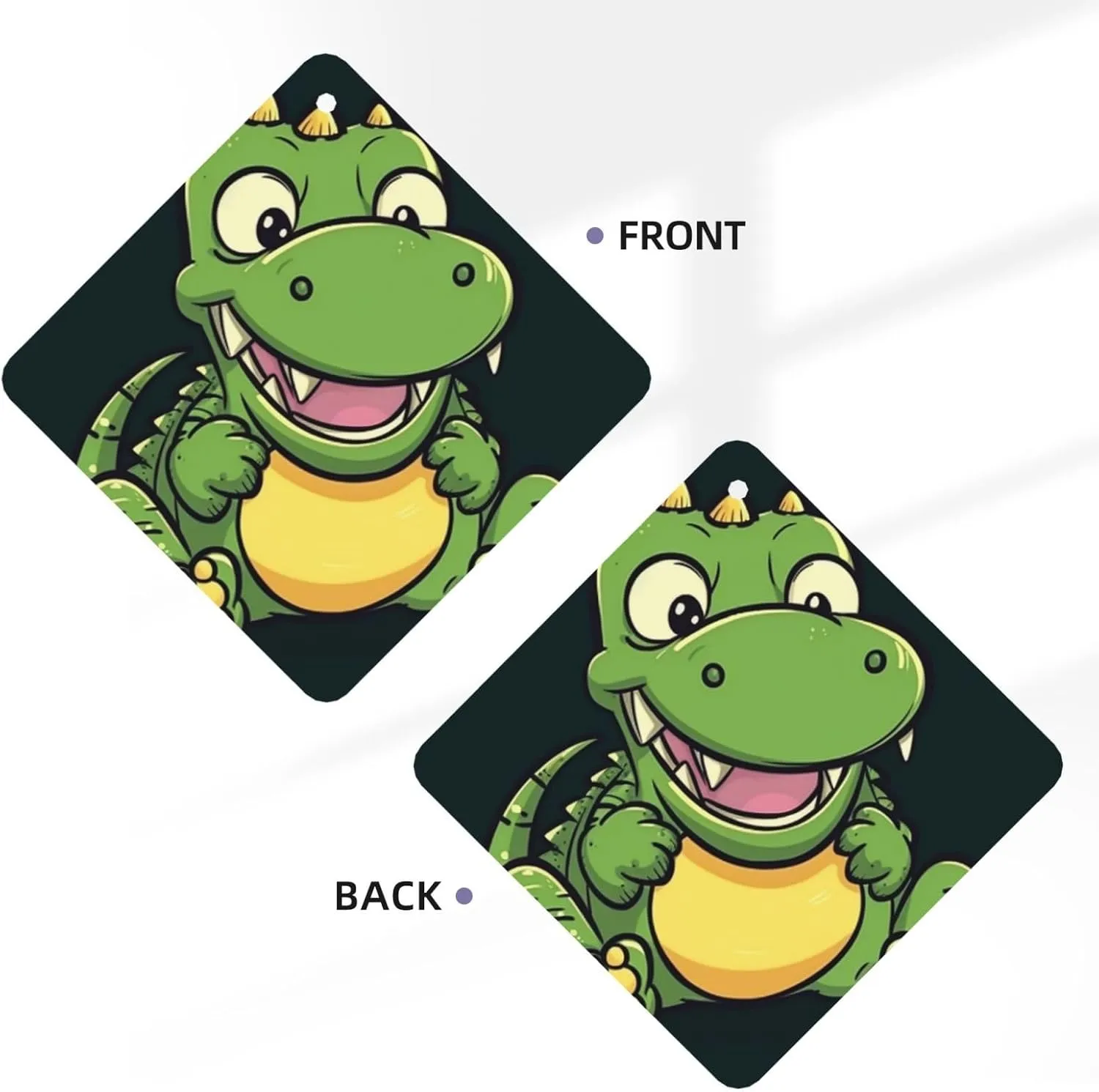 Cute crocodile cartoon Print Car Air Fresheners 4 Pcs Car Aromatherapy Tablets Hanging Air Freshener Wardrobe Pendant Fragrance Scented Cards for Rearview Mirror Bedroom Car Interior Decor