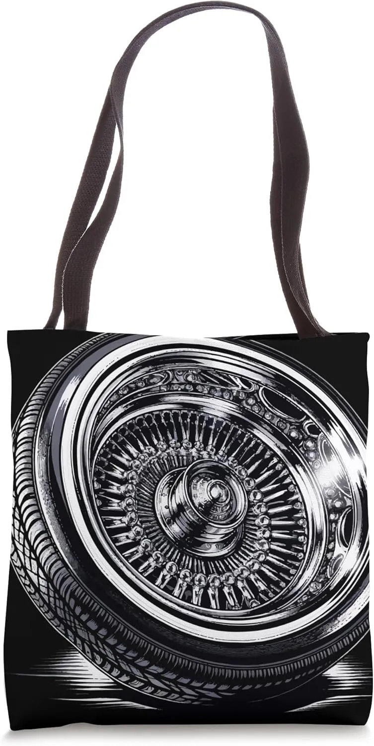 Cute Rider Spoke Wheel Rim Graphic Art Tote Bag