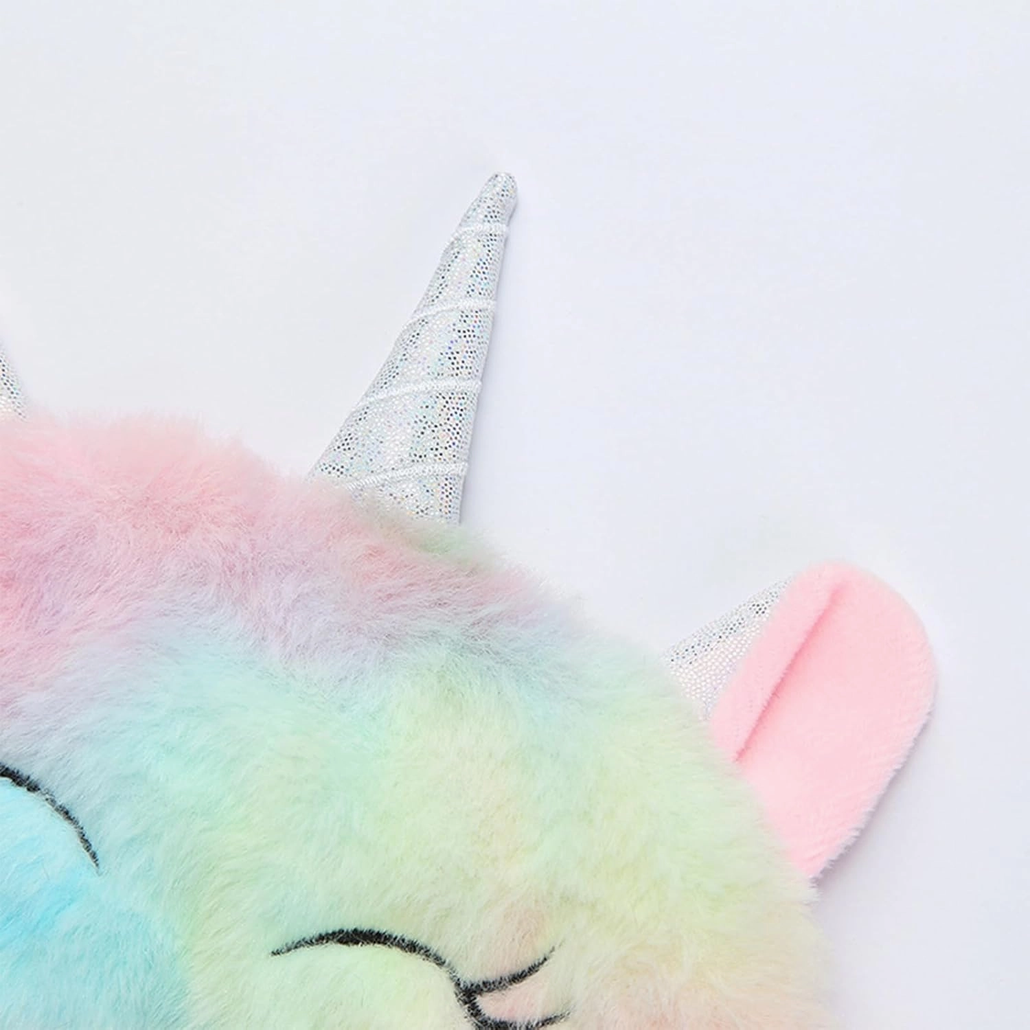 Cute Animal Sleeping Mask Soft Plush Blindfold Cute Rabbit Panda Koala Eye Cover Eyeshade for Kids Teens Girls Women (6Pack Unicorn)