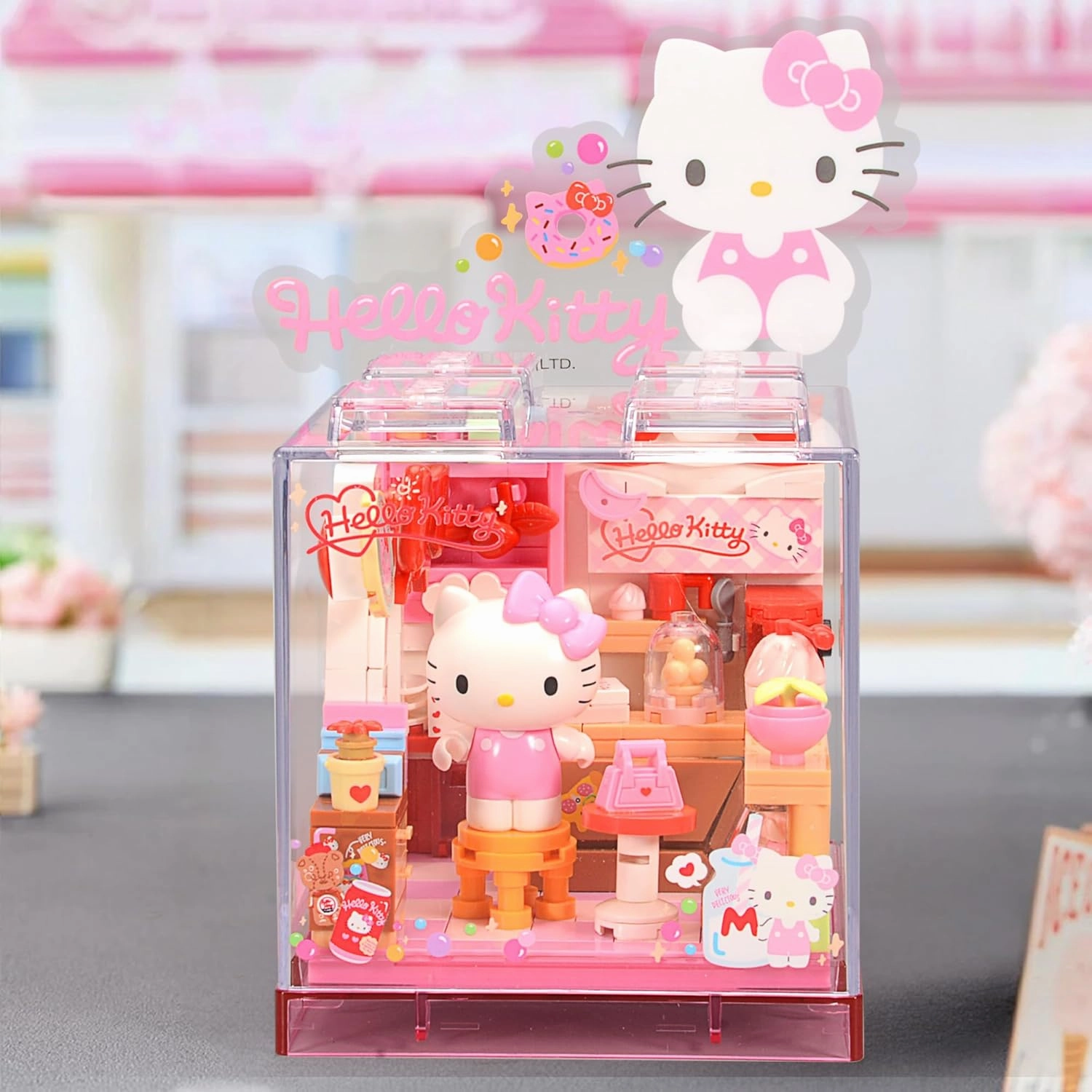 Cute Building Bricks Blocks Toys Miniature Sets with Transparent Display Fun Toy Collectible Gift for Fans Girls Birthday Party Supply Decorations Room Décor Plush Stickers Stuff Age 3 4 5 6