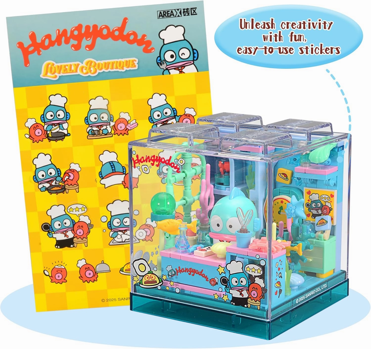 Cute Building Bricks Blocks Toys Miniature Sets with Transparent Display Fun Toy Collectible Gift for Fans Girls Birthday Party Supply Decorations Room Décor Plush Stickers Stuff Age 3 4 5 6