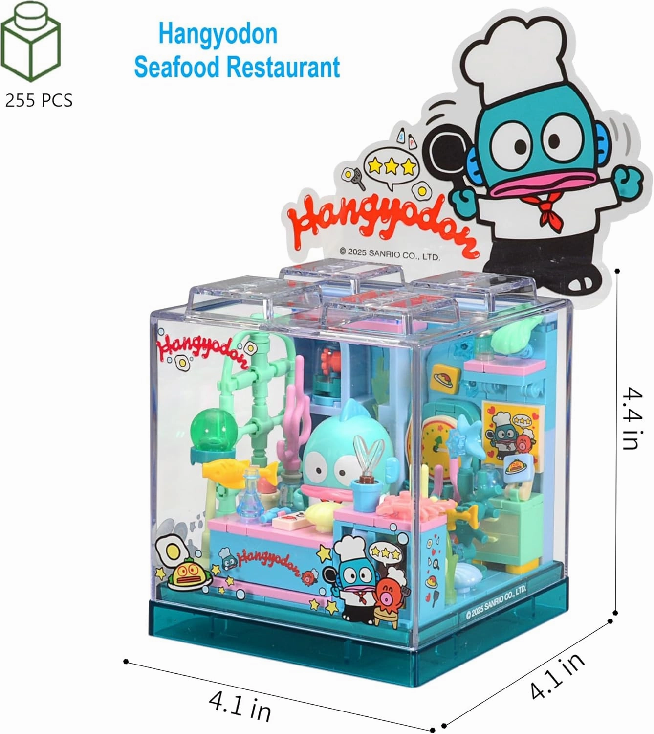 Cute Building Bricks Blocks Toys Miniature Sets with Transparent Display Fun Toy Collectible Gift for Fans Girls Birthday Party Supply Decorations Room Décor Plush Stickers Stuff Age 3 4 5 6