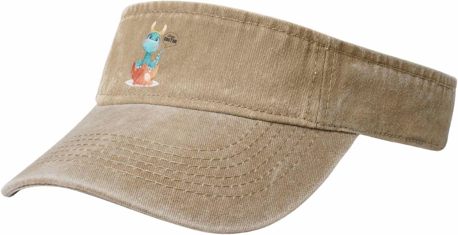 Cute Graffiti Beam Dragon Sun Visor Hats for Women Men Adjustable Sports Sun Hats Cotton Golf Cap