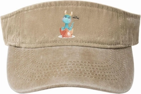 Cute Graffiti Beam Dragon Sun Visor Hats for Women Men Adjustable Sports Sun Hats Cotton Golf Cap