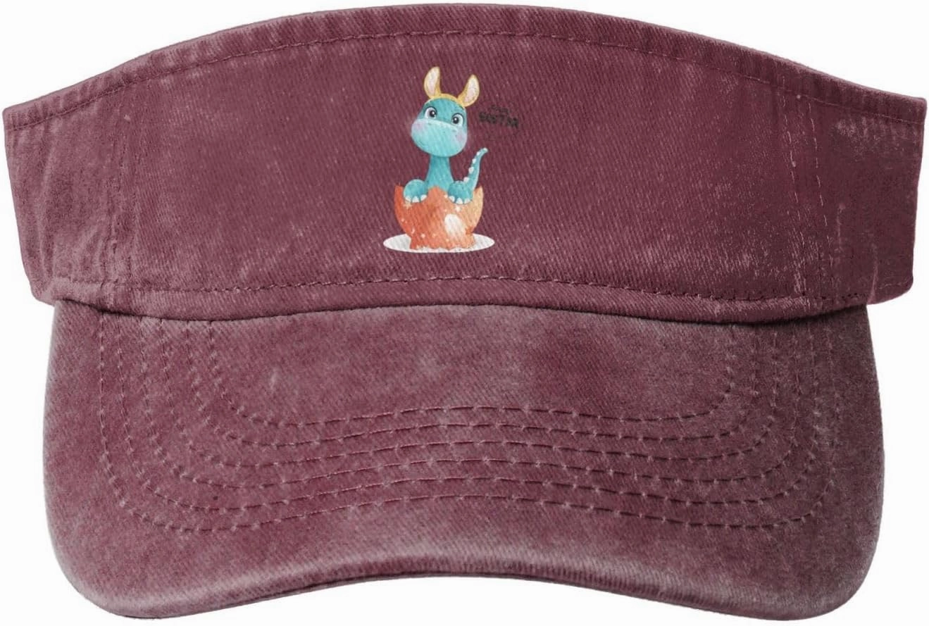 Cute Graffiti Beam Dragon Sun Visor Hats for Women Men Adjustable Sports Sun Hats Cotton Golf Cap
