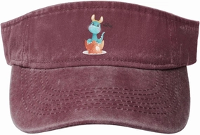 Cute Graffiti Beam Dragon Sun Visor Hats for Women Men Adjustable Sports Sun Hats Cotton Golf Cap