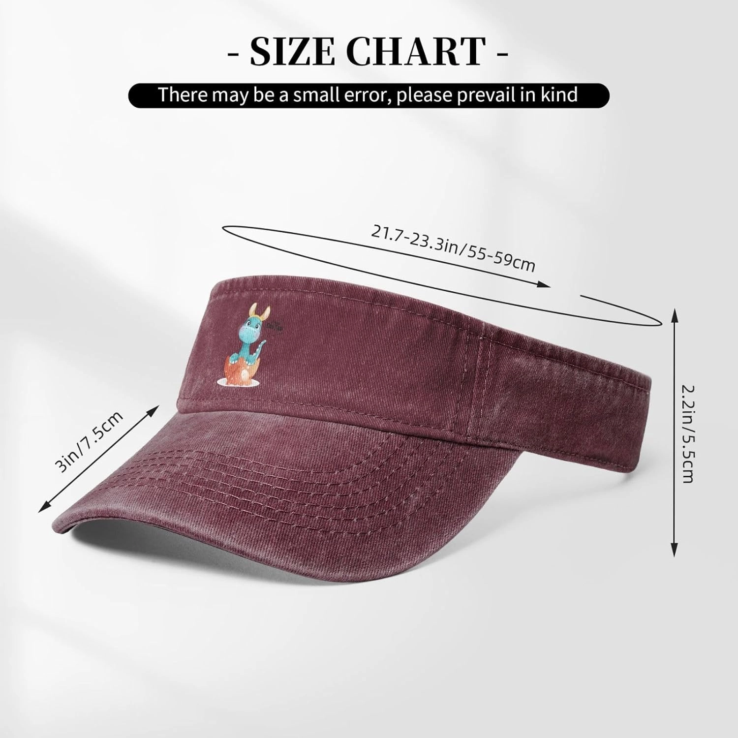 Cute Graffiti Beam Dragon Sun Visor Hats for Women Men Adjustable Sports Sun Hats Cotton Golf Cap