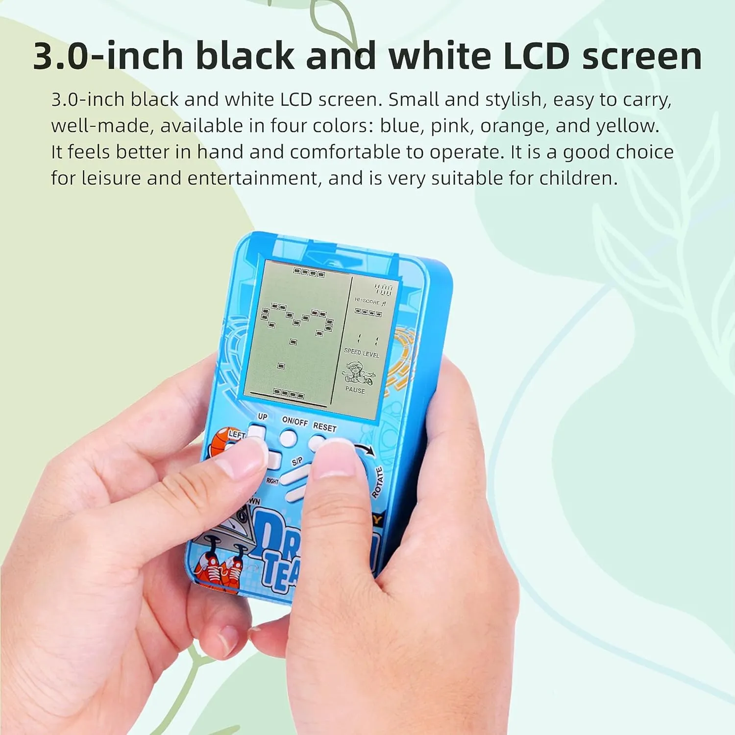 CZT Handheld Block Game Console Built-in Multiple Classic Retro Brick Games Electronic Entertainment Student Game Machine Game playerPortable Gaming Device Kids Girls (Pink)