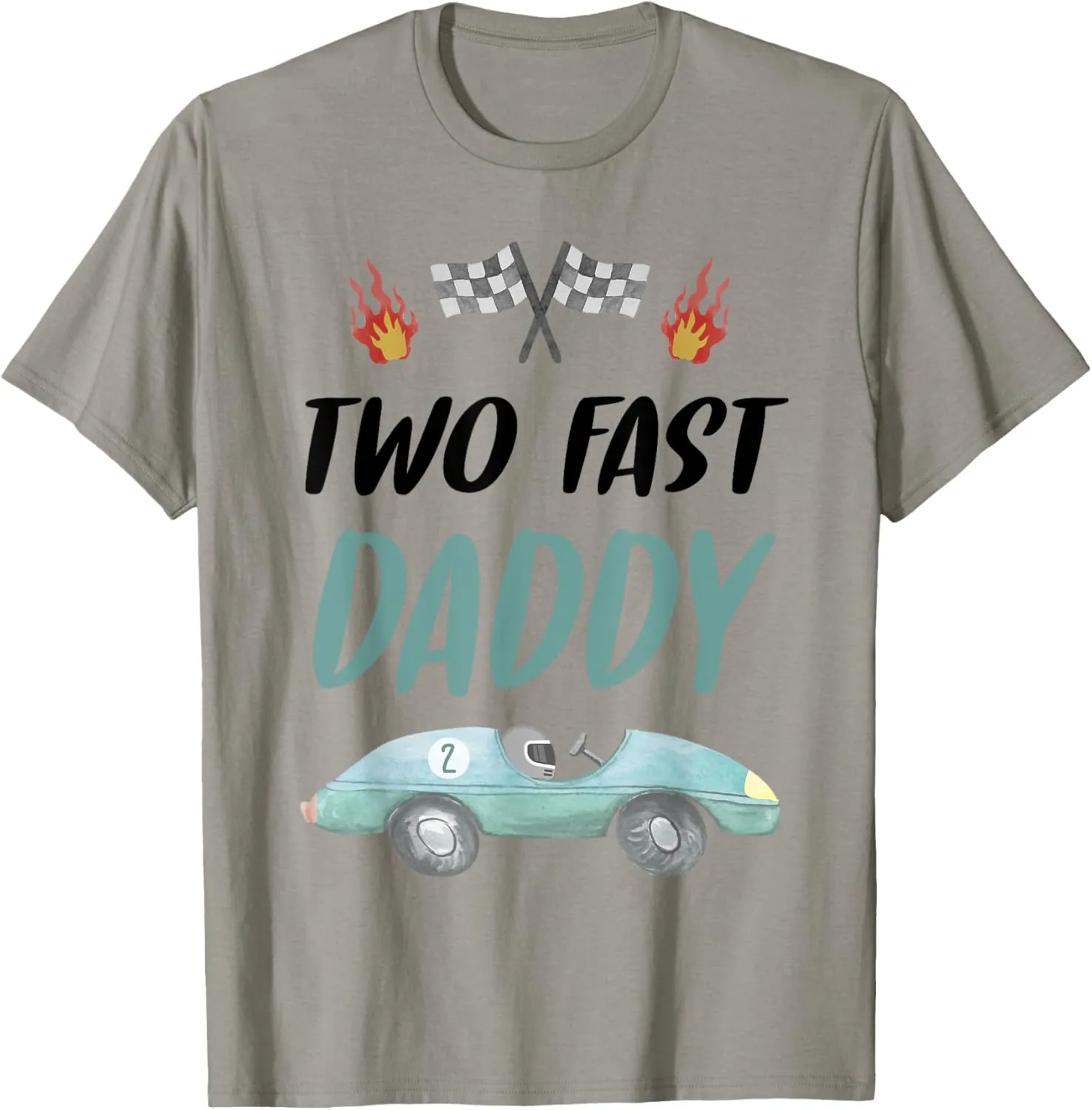Daddy Dad 2nd Birthday Two Fast Race Car Second Bday Party T-Shirt