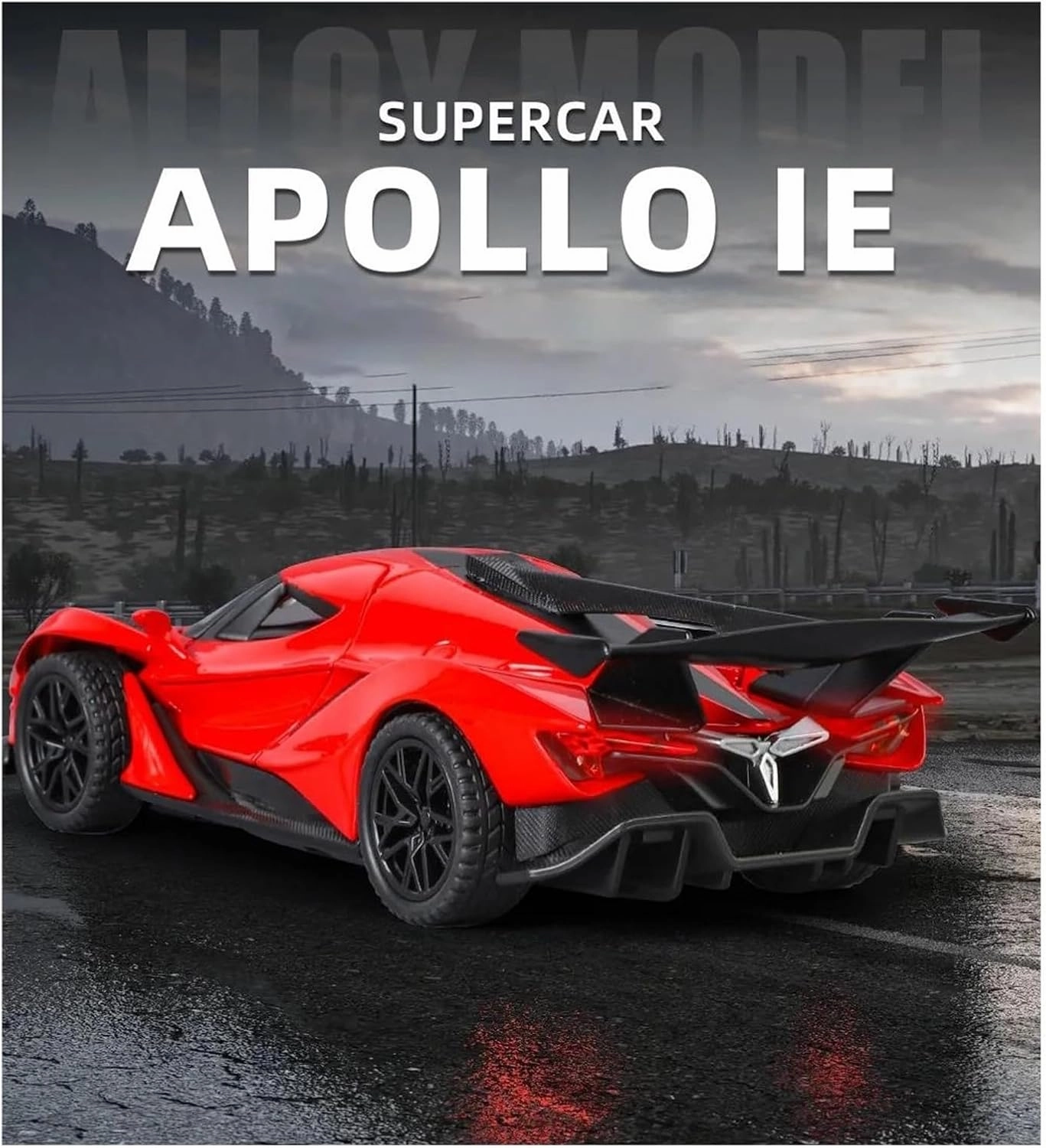 Decorative Car Model 1:32 for IE Alloy Proportional Sport Car Model Industrial Style Decoration Perfect for Gifting(White)