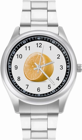 Deliciouss Yellow Lemon Casual Wrist Watches for Men Classic Business Dress Watch Big Face for Work Gym