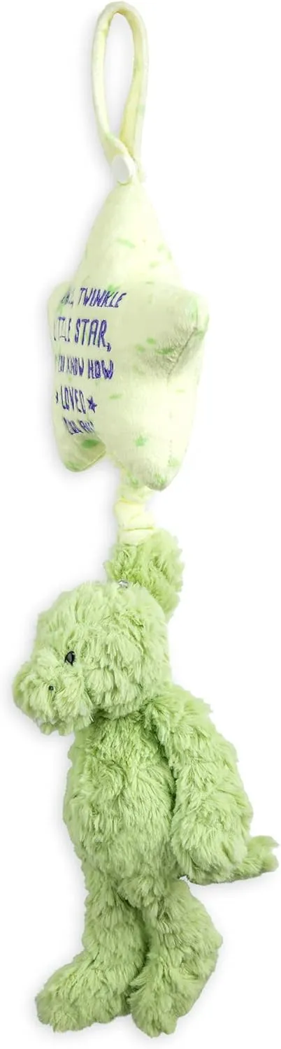 DEMDACO Dinosaur 6 x 22 Inch Green Childrens Musical Plush Stuffed Animal Pull Toy