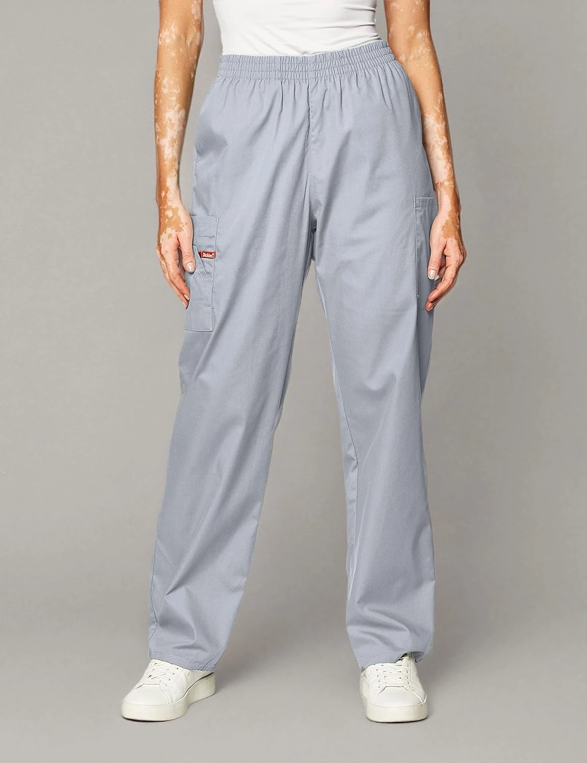 Dickies EDS Signature Scrubs for Women, Elastic Waist Pull-On Cargo Pants for Women in Soft Brushed Poplin 86106