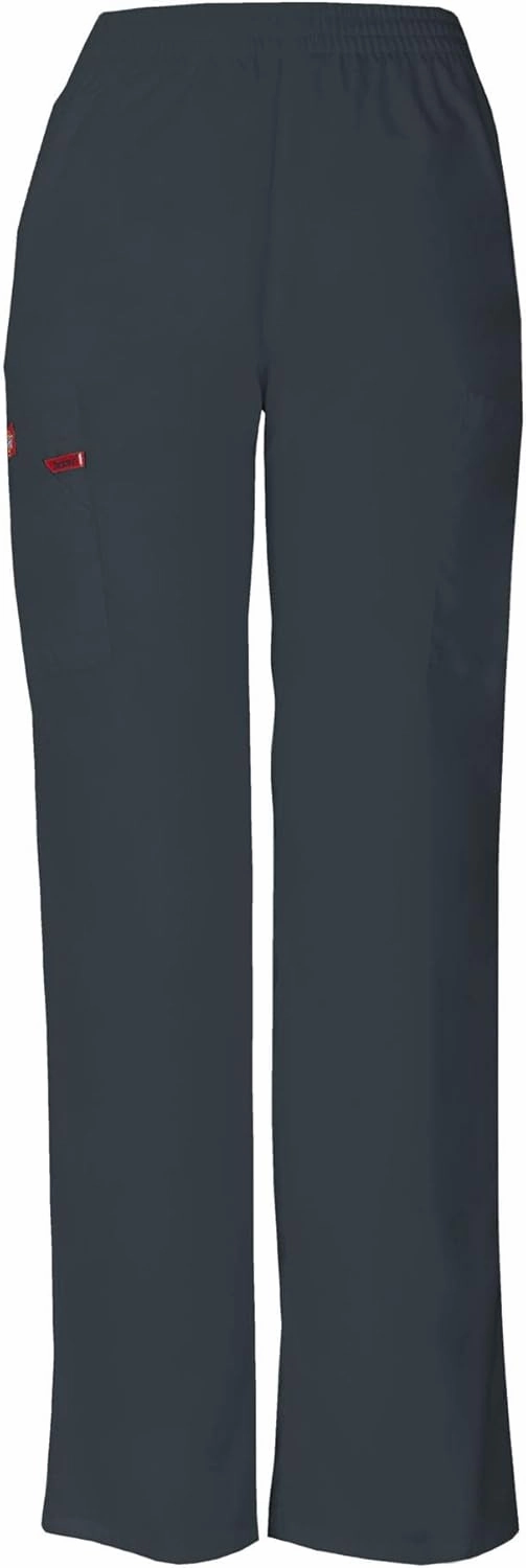 Dickies EDS Signature Scrubs for Women, Elastic Waist Pull-On Cargo Pants for Women in Soft Brushed Poplin 86106