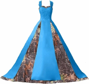 DINGZANCAMO Lace Straps Camo Wedding Dresses Bridal Ball Prom Gowns 2025
