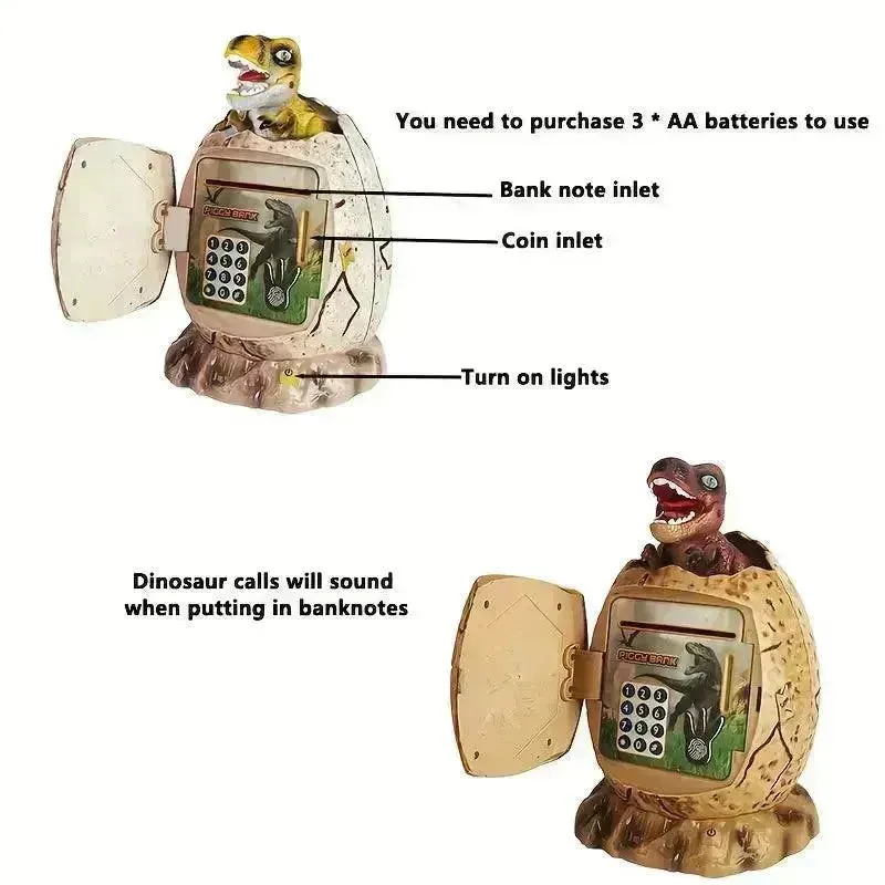 Dino ATM Savings Piggy Bank
