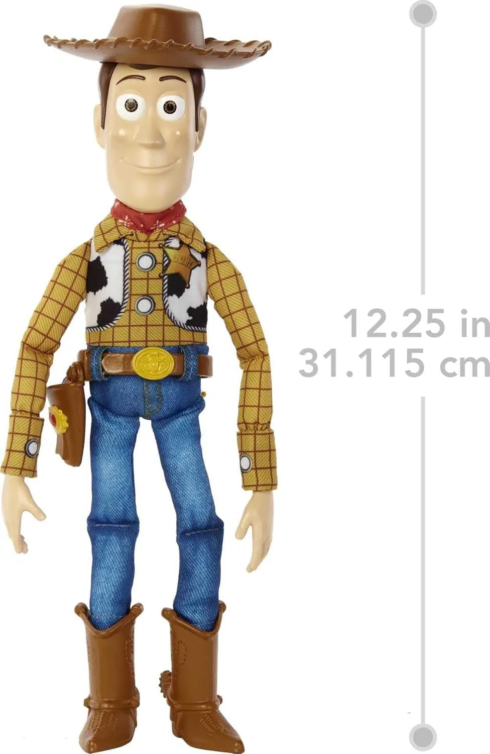 Disney Pixar Toy Story Talking Woody Action Figure & Accessory, Roundup Fun 12-Inch Collectible with 30  Sounds & Phrases