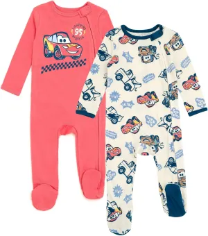 Disney Winnie the Pooh Lion King Monsters Inc. Pixar Toy Story Baby 2 Pack Sleep N' Play Coveralls Newborn to Toddler