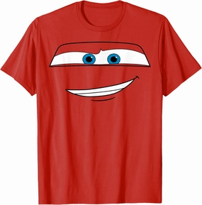 Disney Pixar Cars Lightning McQueen Big Face Short Sleeve T-Shirt