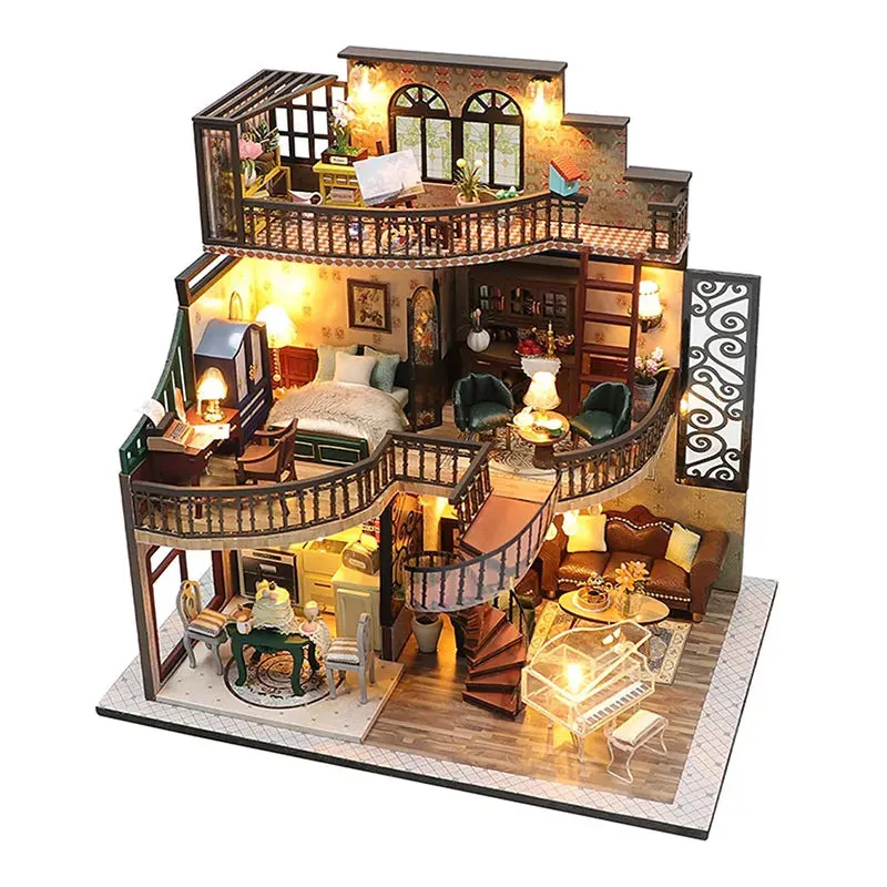 DIY Dollhouse Miniature Kit|Building Dream Tower