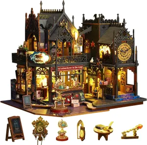 DIY Miniature House with Small Tools & Cover, Wooden Mini Dollhouse & Book Nook Kit for Teens & Adults, Magic Kit, Home Decor