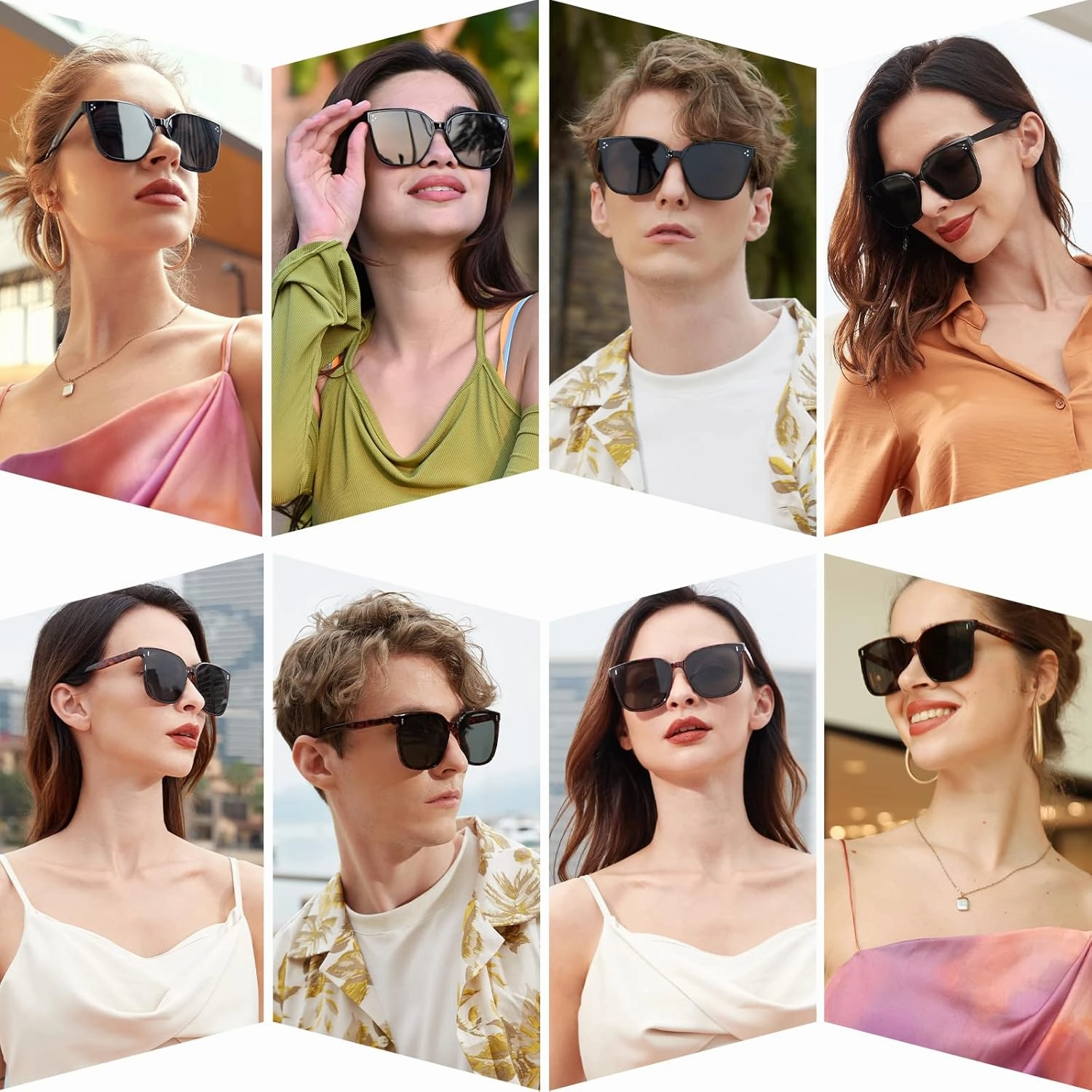 Dollger Retro Oversized Square Sunglasses for Women Trendy Classic Style Sun Glasses UV400 Protection