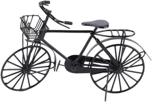 Dollhouse Decoration Accessory, 1:12 Dollhouse Miniature Metal Bike with Wheels Creative Game Dolls