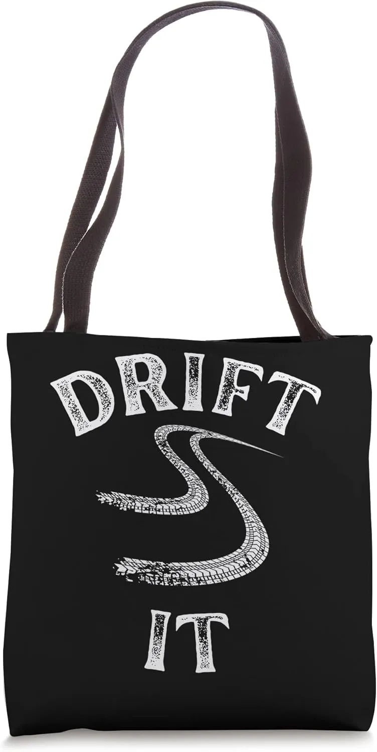drift it white distressed racing car guy mechanic driver Tote Bag