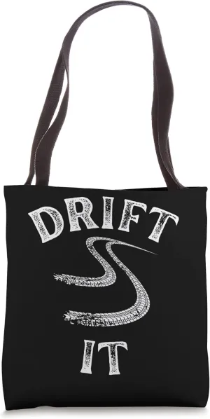 drift it white distressed racing car guy mechanic driver Tote Bag