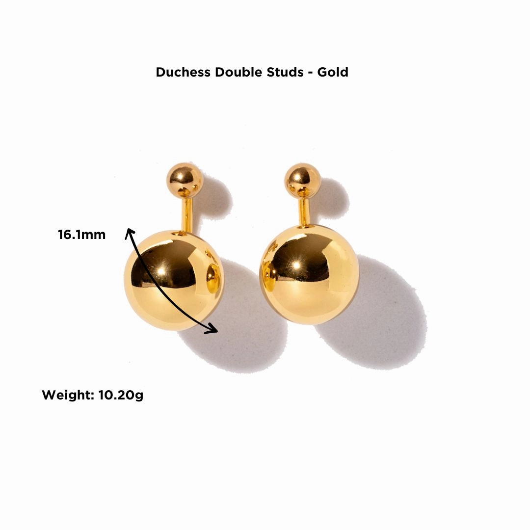 Duchess Double Studs - Gold