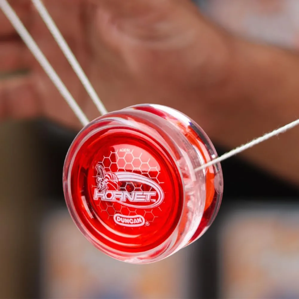 Duncan Toys Hornet Pro Looping Yo-Yo with String, Ball Bearing Axle and Plastic Body, Orange with Black Cap