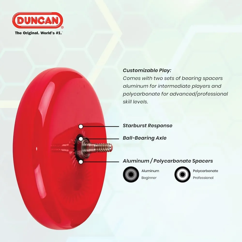 Duncan Toys Hornet Pro Looping Yo-Yo with String, Ball Bearing Axle and Plastic Body, Orange with Black Cap
