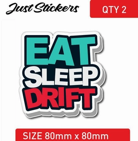 E SLEEP DRIFT  sticker , car sticker jdm drift bumper sticker , skate , decal