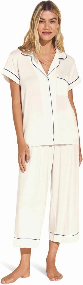 Eberjey Gisele Short Sleeve and Cropped Pant PJ Set