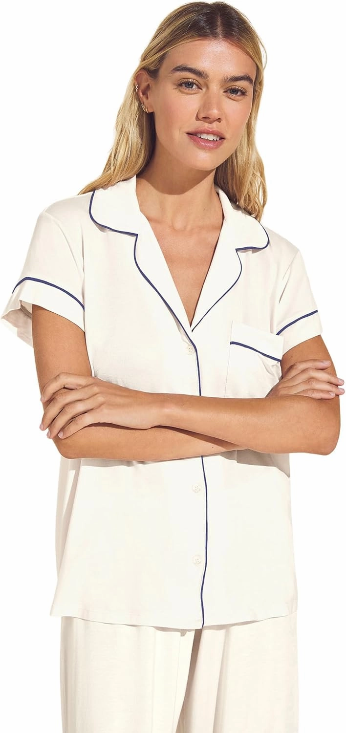 Eberjey Gisele Short Sleeve and Cropped Pant PJ Set